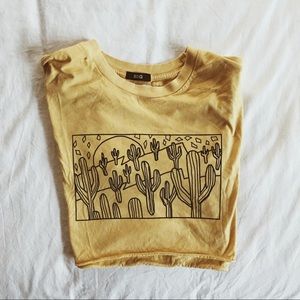 Yellow Desert Crop Top